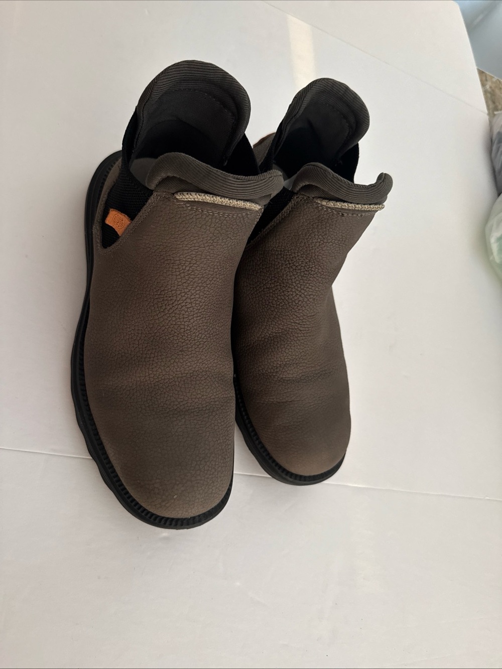 Hey Dude Men's Brown Slip-On Casual Boots